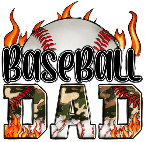 BASEBALL DAD FLAMES