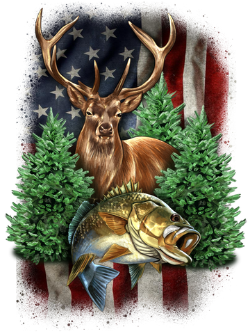 DEER FISH FLAG