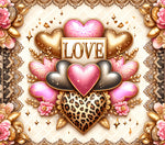 LOVE & HEARTS GOLD PINK