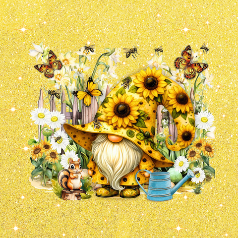 Gnome sunflower gold