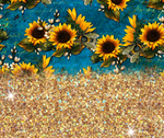 Sunflower gold glitter ombre