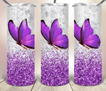 butterflies and glitter purple