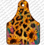 cowtag leopard sunflowers