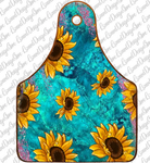 cowtag turquoise sunflowers