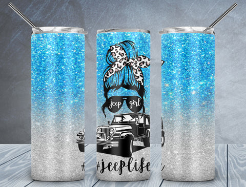 jeeplife blue silver glitter