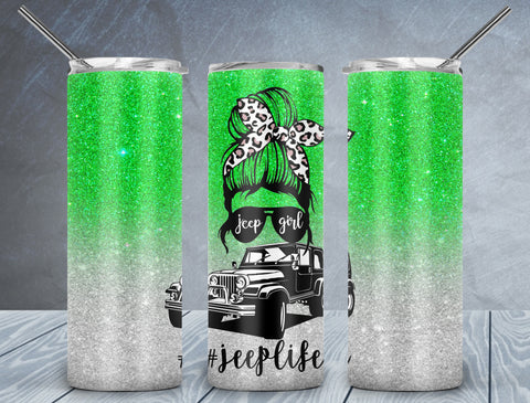 jeeplife green silver glitter