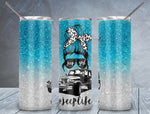 jeeplife turquoise silver glitter