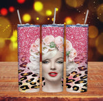 marilyn pink glitter leopard