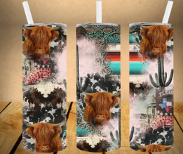 Multi highland cow serape